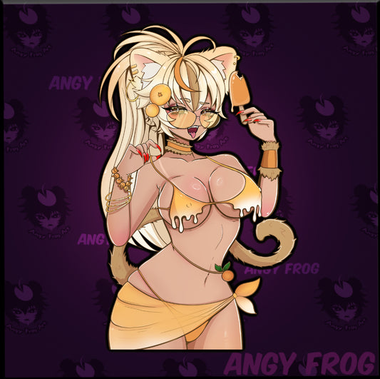 Creamsicle kitty sticker